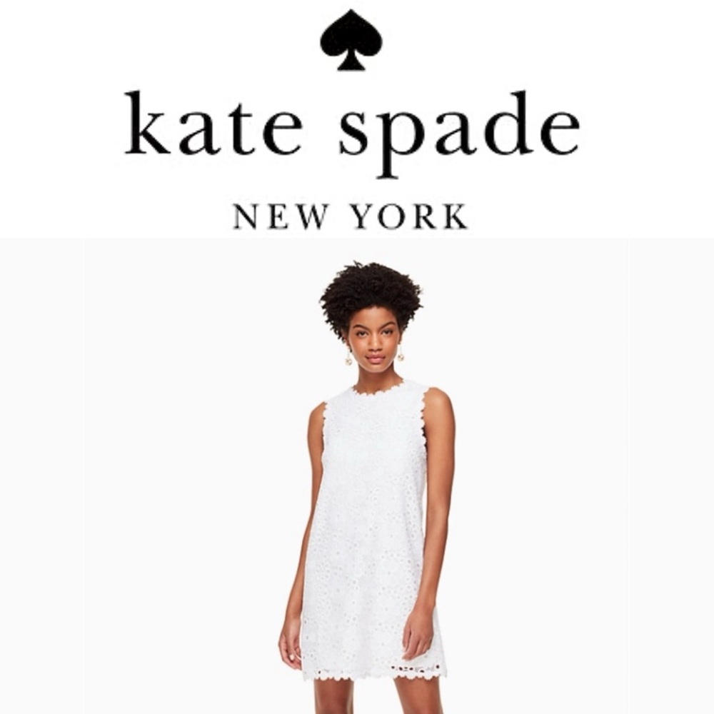 Kate Spade ♠️ white Shift Dress sz 8 ⭐️NWT